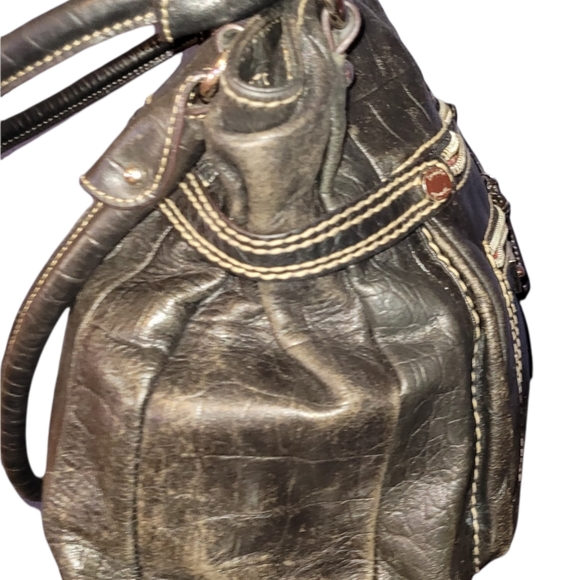 Vintage Women Leather Black Purse By Tignanello/Women Designer Purses/ Women Lea - Picture 5 of 8